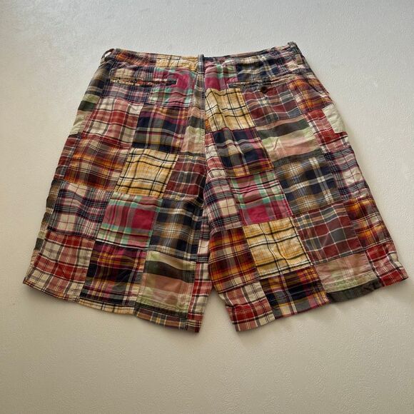 J.Crew Vintage Madras Patchwork Shorts 33 Relaxed Fit | 100% Cotton – Flawed - Picture 2 of 15